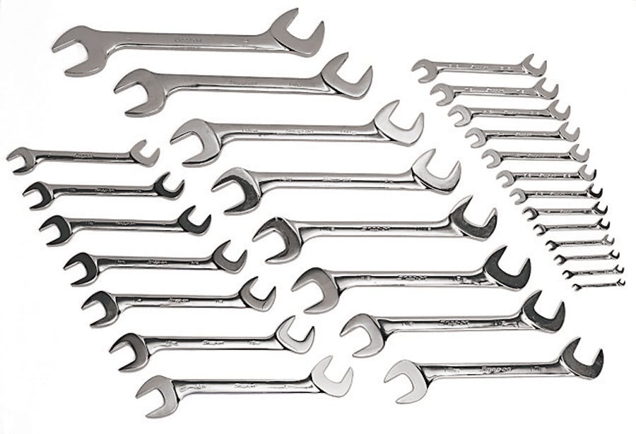28 pc SAE Four-Way Angle Head Open-End Wrench Set (1/4-2 28 pc SAE Four-Way Angle Head Open-End Wrench Set (1/4-2